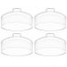 4 Cúpulas de Plástico 24cm Clear para Bolos Tortas Doces Pratos Haus Concept Cristal
