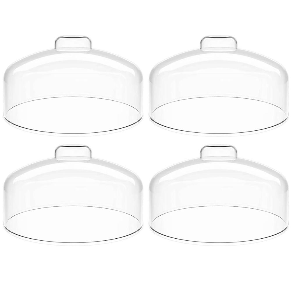 4 Cúpulas de Plástico 24cm Clear para Bolos Tortas Doces Pratos Haus Concept Cristal