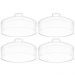4 Cúpulas para Prato de Bolo Natural Tampa de Plástico 31cm Haus Concept