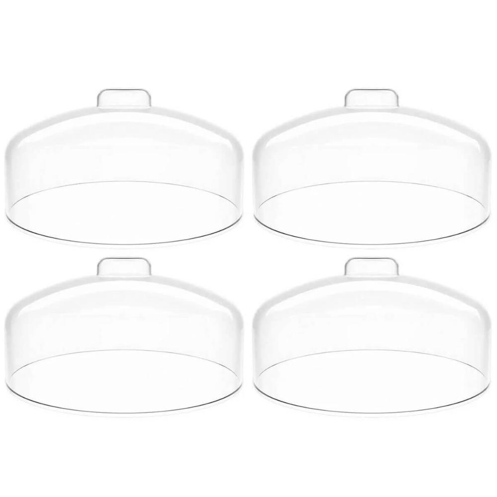 4 Cúpulas para Prato de Bolo Natural Tampa de Plástico 31cm Haus Concept
