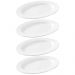 4 Travessas Oval Melamina Rasa 20x14cm Branca Servir Bandeja Haus Concept