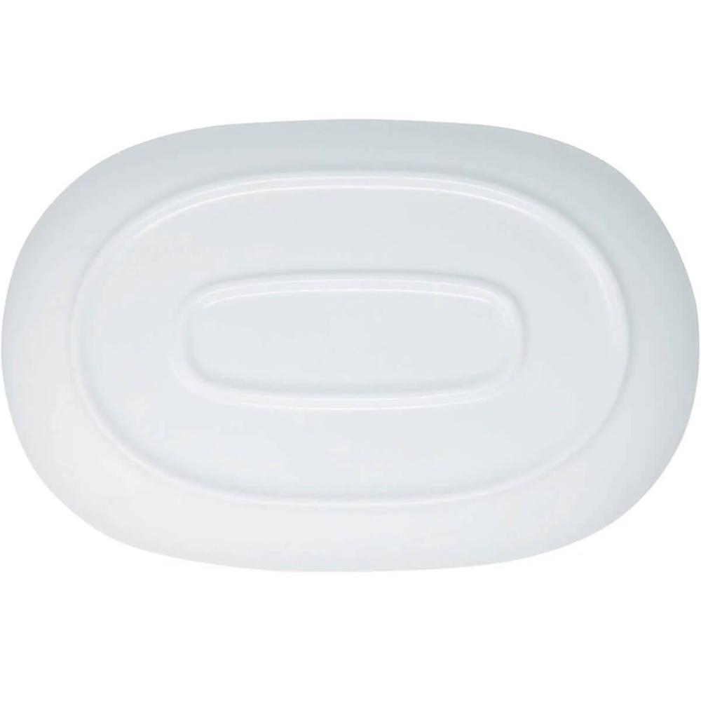 5 Travessas Melamina Branca 26x17cm Saladas Petiscos Buffet Restaurante Aperitivos