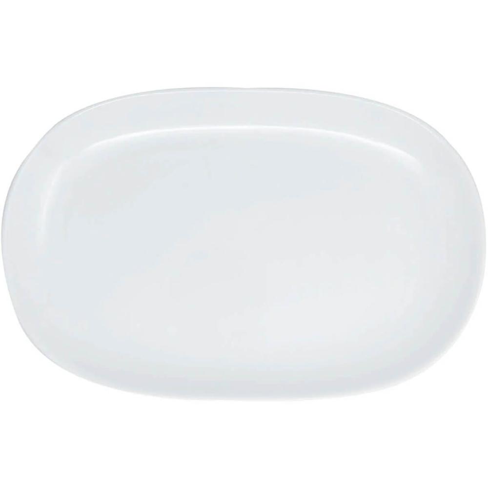 5 Travessas Melamina Branca 26x17cm Saladas Petiscos Buffet Restaurante Aperitivos