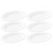 6 Travessas Oval Melamina 30x22cm Rasa Buffet Branca Restaurante Salada Petiscos Aperitivos Bar