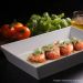 6 Travessas de Melamina Branca Restaurante 53x33cm Buffet Sa
