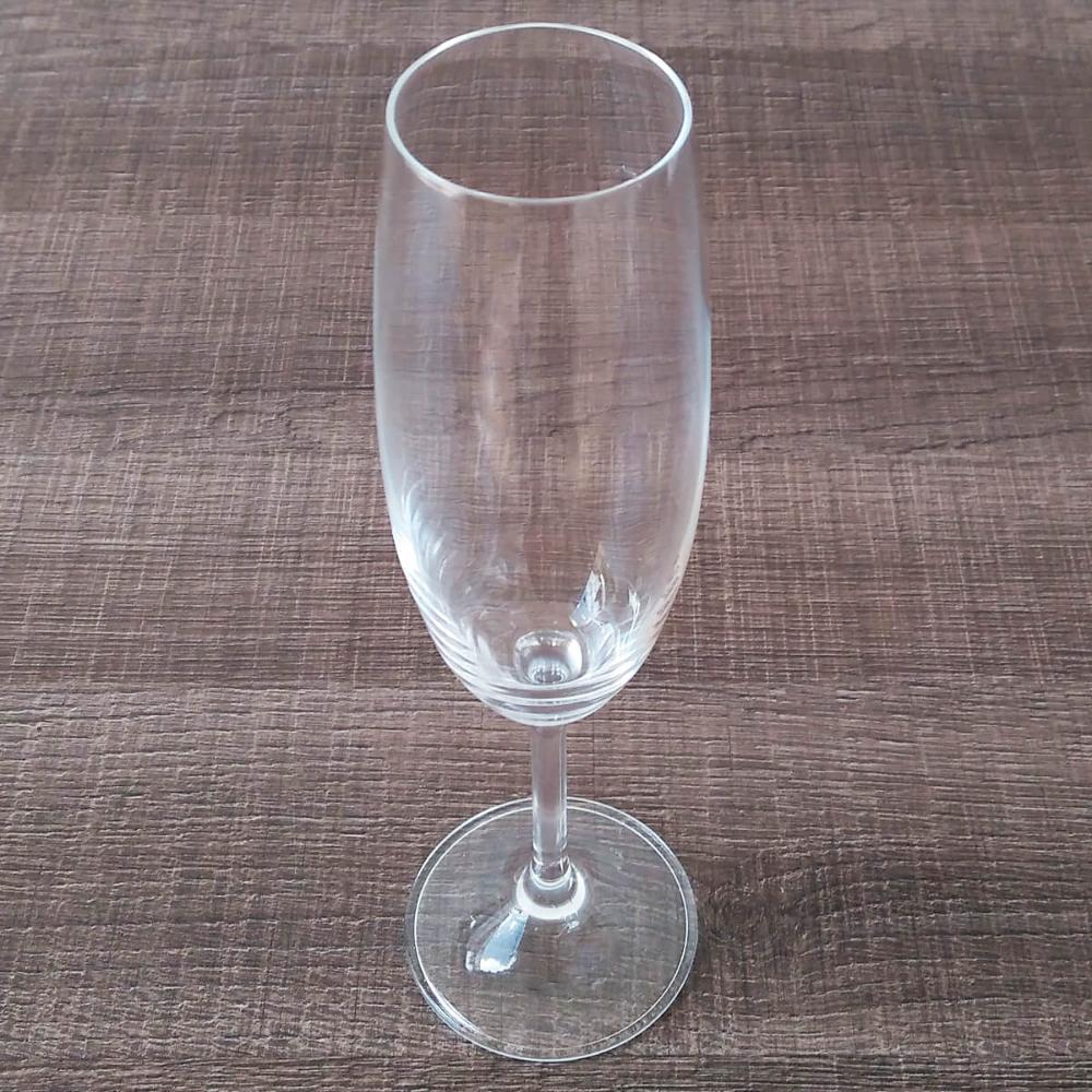 Jogo de Taças de Cristal Titânio 220ml Conjunto 6 Taças Para Champagne Sense