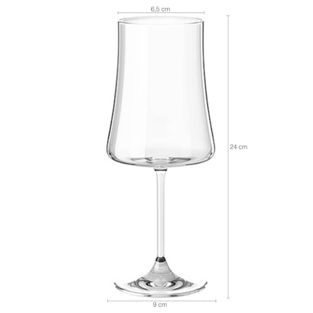 Jogo de Taças de Vinho 6 Peças Taças de Cristal Ecológico 460ml Haus Concept