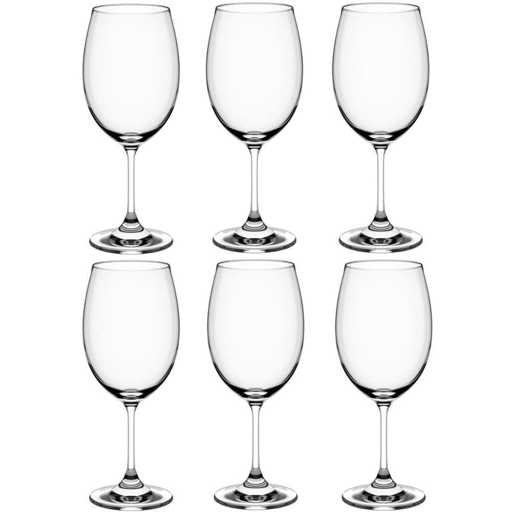 Jogo de Taças de Vinho Cristal 6 Peças Taças Para Vinho 450ml Transparente Sense