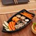 Kit 2 Barcas para Sushi 30,5cm Melamina Preta Haus Concept Fuji Temaki Sashimi