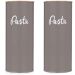 Kit 2 Latas Porta Condimentos Pasta Potes Organizadores para Massas Canister Haus Concept Warm Gray