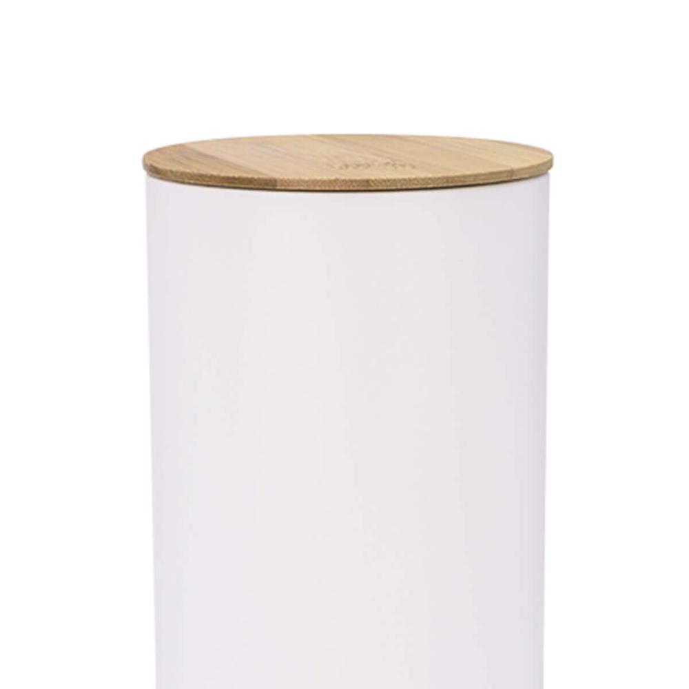 Kit 2 Potes para Massa 2,5L Porta Condimentos Redondo Lata Pasta Haus Concept Branco