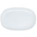 Kit 2 Travessas Oval Melamina 26x17cm Rasa Buffet Branca Restaurante Salada Petiscos Aperitivos Bar