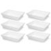 Kit 6 Travessas Brancas 4L Melamina Profissional Haus Concept Restaurante Buffet