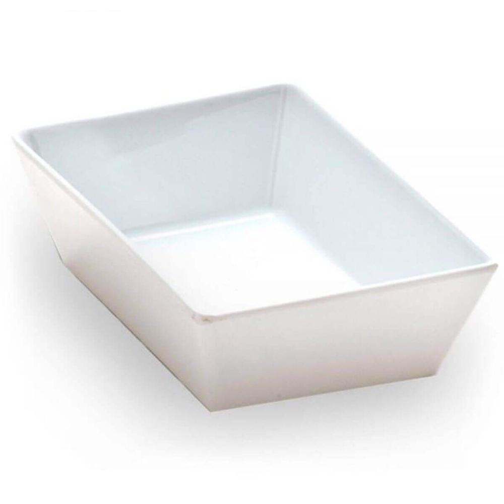 Kit 6 Travessas Brancas 4L Melamina Profissional Haus Concept Restaurante Buffet