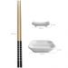 Kit Sushi 2 Pessoas 6 Pçs Hashi Japonês Madeira Molheiras Cerâmica e Apoios de Hashi Nankin Haus