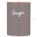 Lata Porta Condimentos Sugar Pote Para Açúcar Aço e Bambu Haus Concept Warm Gray