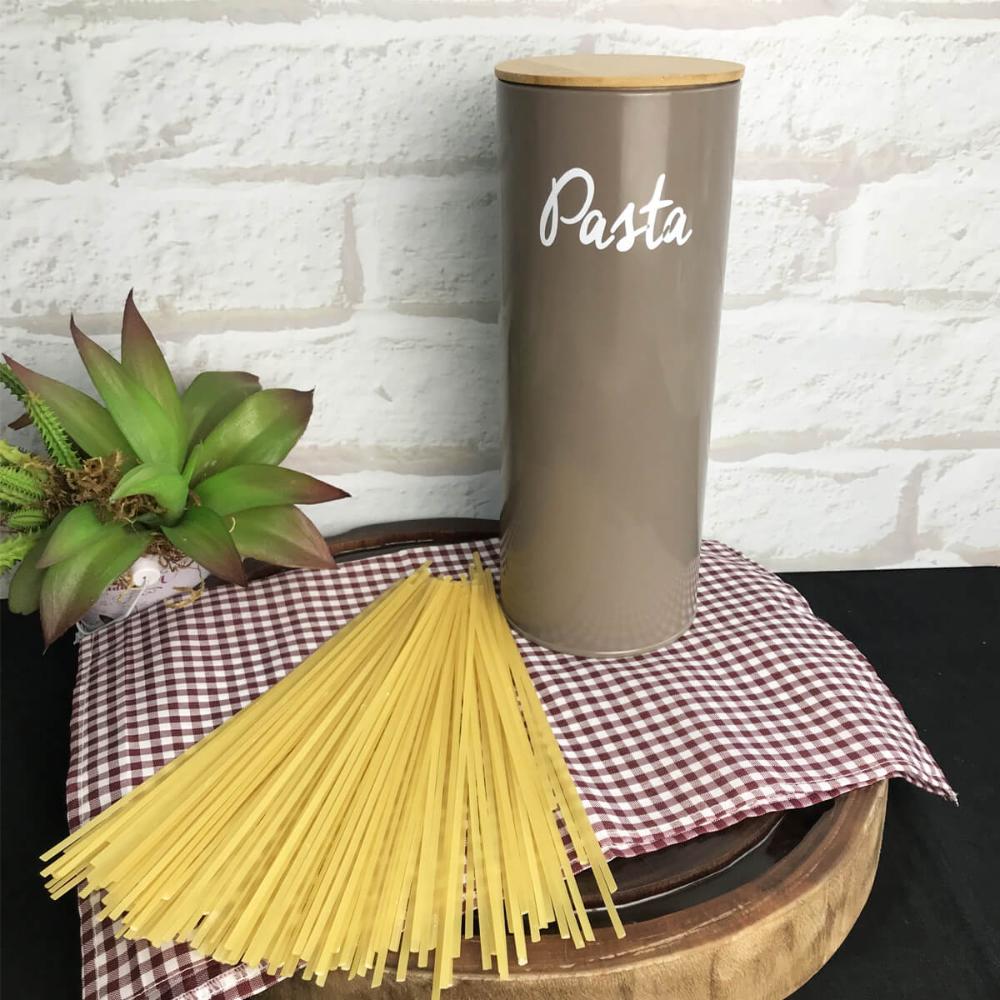 Porta Condimentos Pasta Pote Redondo Organizador para Massas Canister Haus Concept Warm Gray