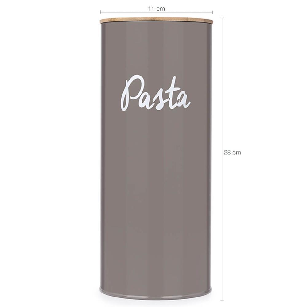 Porta Condimentos Pasta Pote Redondo Organizador para Massas Canister Haus Concept Warm Gray
