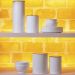 Pote Biscuits Porta Condimentos Lata de Biscoito com Tampa de Bambu Haus Concept Canister Branco