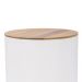 Pote Biscuits Porta Condimentos Lata de Biscoito com Tampa de Bambu Haus Concept Canister Branco