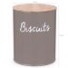 Pote Biscuits Porta Condimentos Lata de Biscoito com Tampa de Bambu Haus Concept Canister Warm Gray