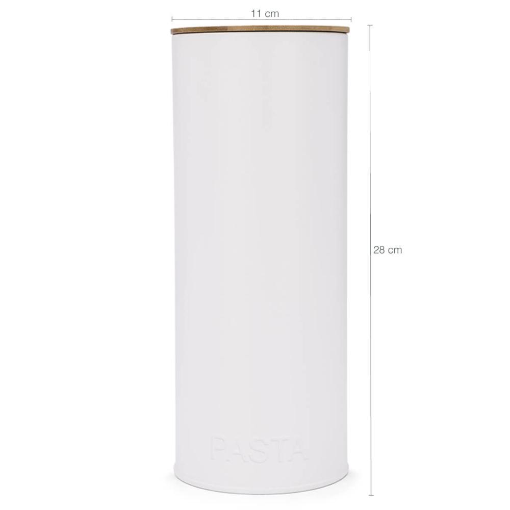 Pote para Massa 2,5L Porta Condimentos Redondo Lata Pasta Haus Concept Branco