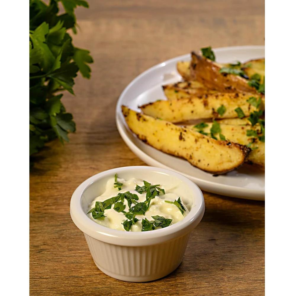 Ramekin Canelado Melamina 30ml Bar Lancheria para Molhos Maionese Katchup Mostarda