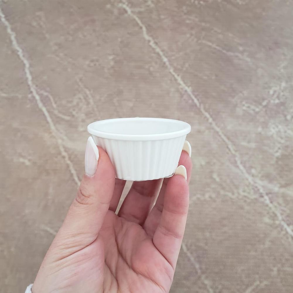Ramekin Canelado Melamina 30ml Bar Lancheria para Molhos Maionese Katchup Mostarda