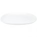 Travessa Oval Melamina 26,2x17cm Rasa Buffet Branca Restaurante Salada Petiscos Aperitivos Bar
