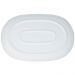 Travessa Oval Melamina 26,2x17cm Rasa Buffet Branca Restaurante Salada Petiscos Aperitivos Bar