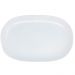 Travessa Oval Melamina 26,2x17cm Rasa Buffet Branca Restaurante Salada Petiscos Aperitivos Bar
