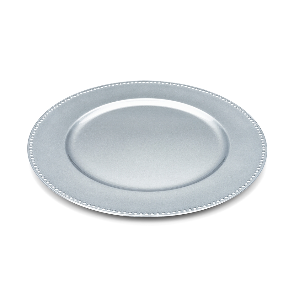 Sousplat Shine Prata 33 cm