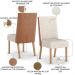 Kit 2 Cadeiras Estofadas Anne Corano Caramelo Suede Linho Henn