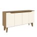 Aparador Buffet 4 Portas Quartzo Nature / Off White
