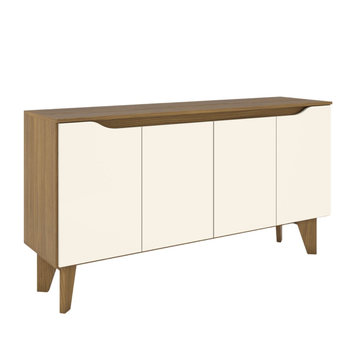Aparador Buffet 4 Portas Quartzo Nature / Off White