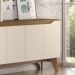 Aparador Buffet 4 Portas Quartzo Nature / Off White