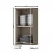 Armário Aéreo 1 Porta 35cm Connect Duna/Cristal - Móveis Henn