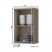 Armário Aéreo 1 Porta 40cm Connect Duna/Cristal - Móveis Henn