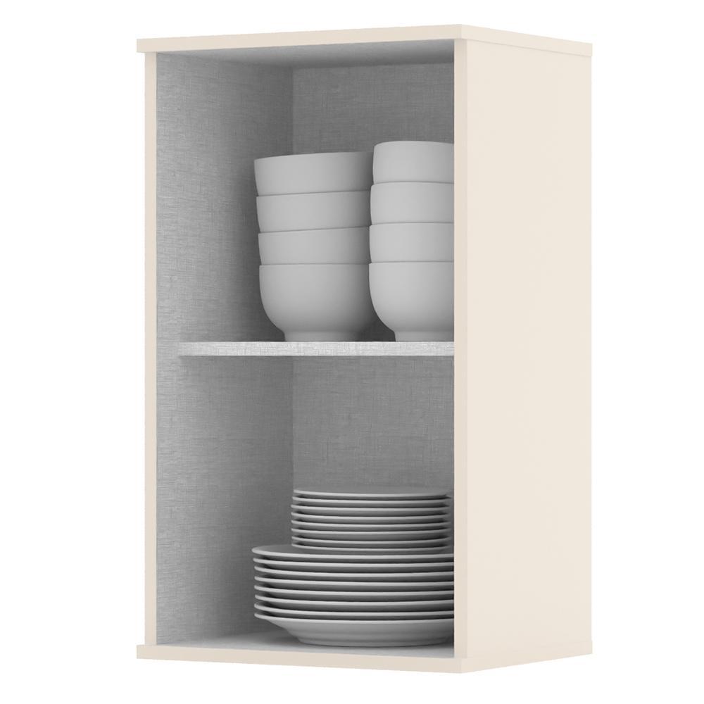 Armário Aéreo 1 Porta 40cm Connect Off White - Móveis Henn