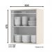 Armário Aéreo 1 Porta 60cm Connect Off White - Móveis Henn