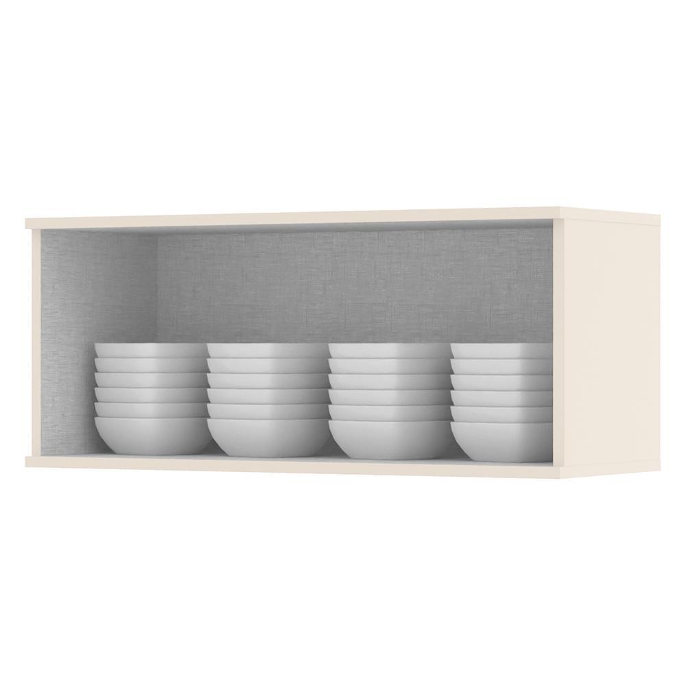 Armário Aéreo 1 Porta Basculante 80cm Connect Off White - Móveis Henn