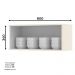 Armário Aéreo 1 Porta Basculante 80cm Connect Off White - Móveis Henn