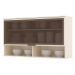 Armário Aéreo 1 Porta Basculante Vidro 120cm Connect Off White - Móveis Henn