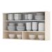 Armário Aéreo 1 Porta Basculante Vidro 120cm Connect Off White - Móveis Henn