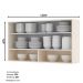 Armário Aéreo 1 Porta Basculante Vidro 120cm Connect Off White - Móveis Henn