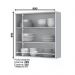 Armário Aéreo 2 Portas 80cm Americana Branco - Móveis Henn