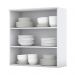 Armário Aéreo 2 Portas Vidro 80cm Americana Branco - Móveis Henn