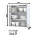 Armário Aéreo 2 Portas Vidro 80cm Americana Branco - Móveis Henn