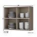 Armário Aéreo 2 Portas Vidro 80cm Connect Duna - Móveis Henn