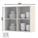 Armário Aéreo 2 Portas Vidro 80cm Connect Off White - Móveis Henn